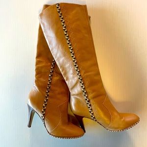 Gorgeous Leather braided tall boots